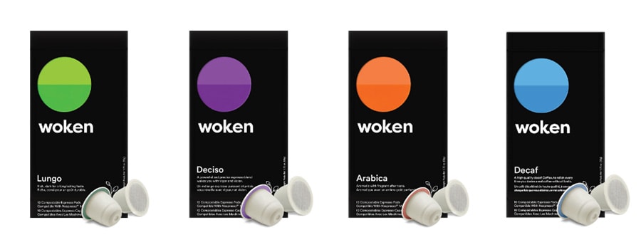 Woken Coffee: 100% Compostable Nespresso-compatible Pods